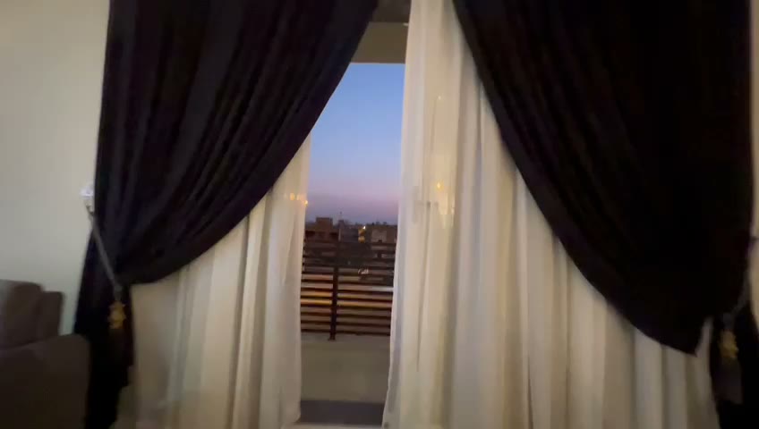Balcony view at sunset
